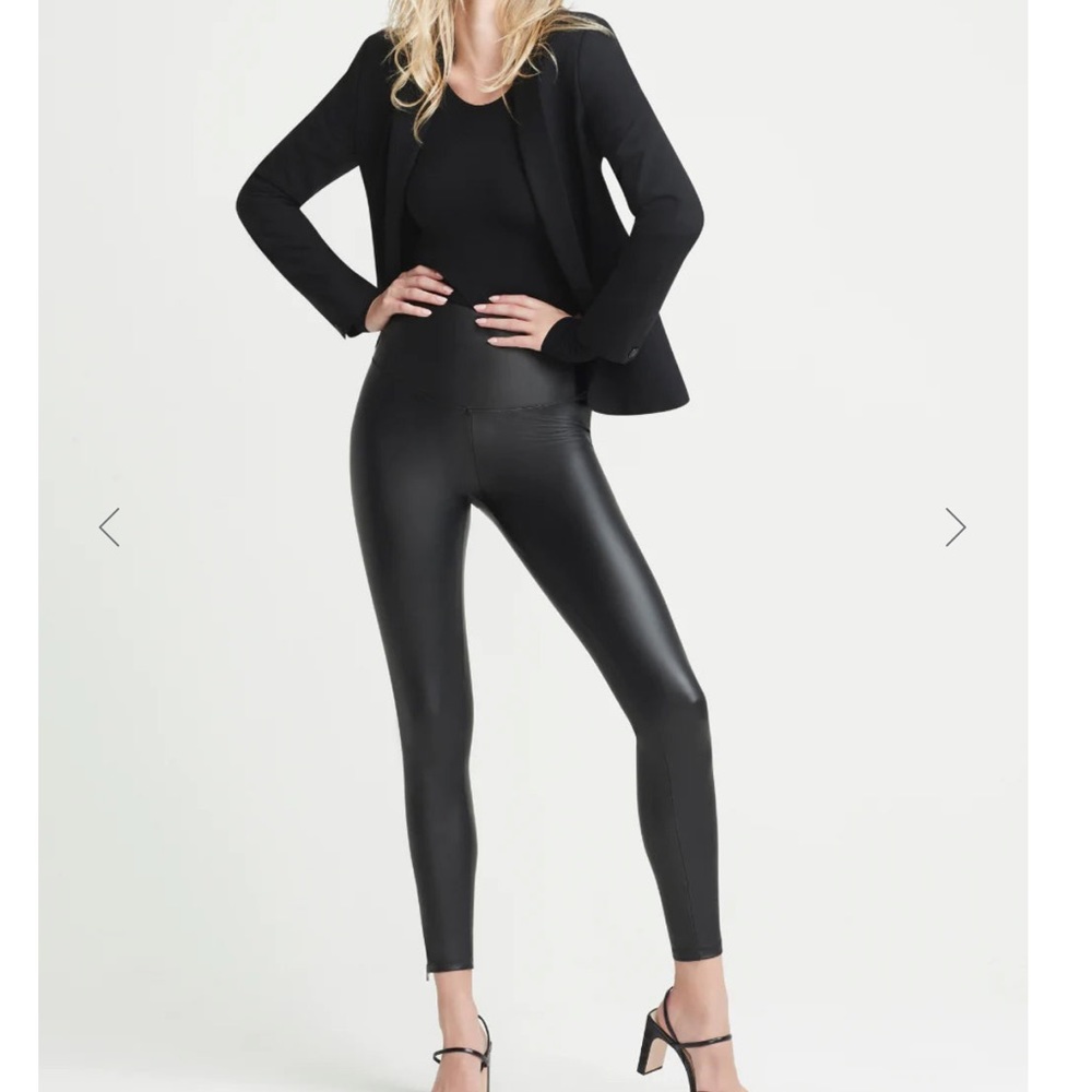 Yummie Faux Leather Shaping Legging